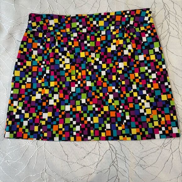 Attyre Skort Set of 2 Blue Black Abstract Design Scallop Hem Tennis Golf SZ10 - Picture 10 of 13